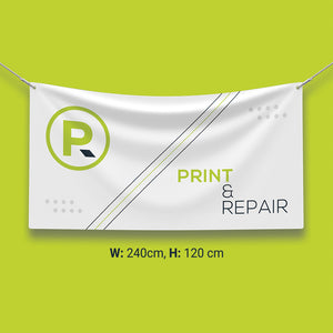 Banner with Eyelets - 240cm by 120cm